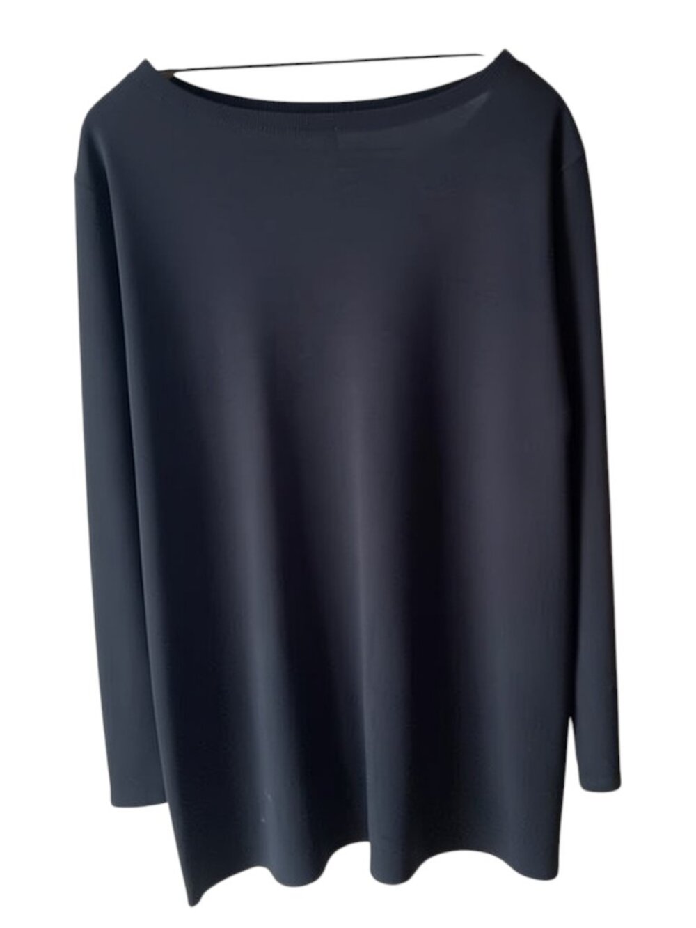 Black Long Sleeve Tunic Top with Pockets Size XL Cable & Gauge Rayon Blend - Picture 6 of 6